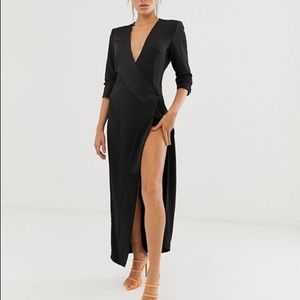 maxi tux dress in crepe ASOS DESIGN